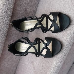 Expression Black Strappy Heels